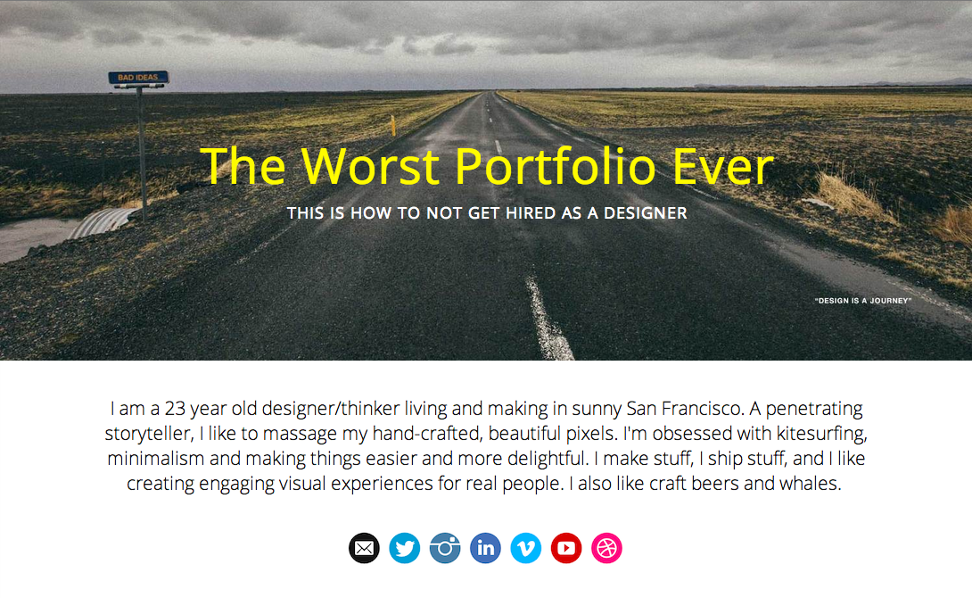 The Worst Portfolio Ever / Journal / Nothing Major